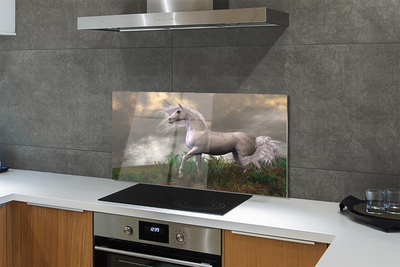 Painel de vidro Unicórnio da Nuvem