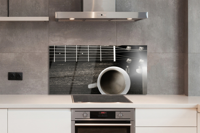 Painel de vidro Guitarra de café