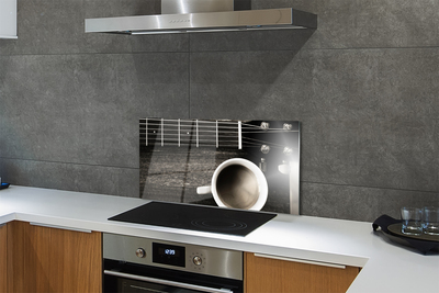 Painel de vidro Guitarra de café