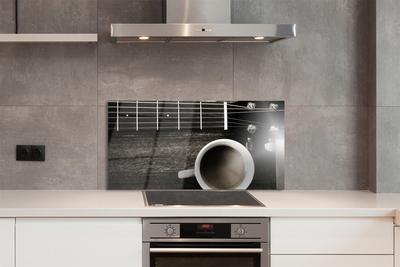 Painel de vidro Guitarra de café