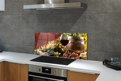 Painel de vidro Taça de vinho de outono