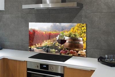 Painel de vidro Taça de vinho de outono