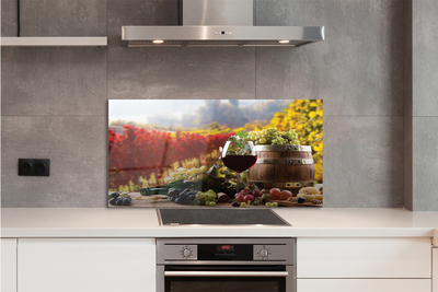 Painel de vidro Taça de vinho de outono