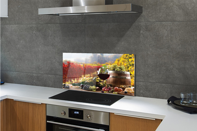 Painel de vidro Taça de vinho de outono