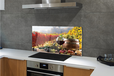 Painel de vidro Taça de vinho de outono