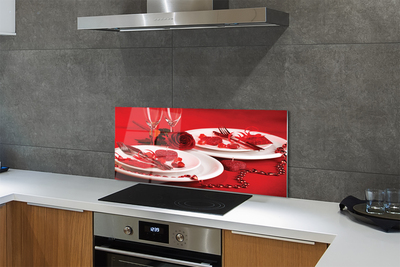 Painel de vidro Óculos de coração de rosa