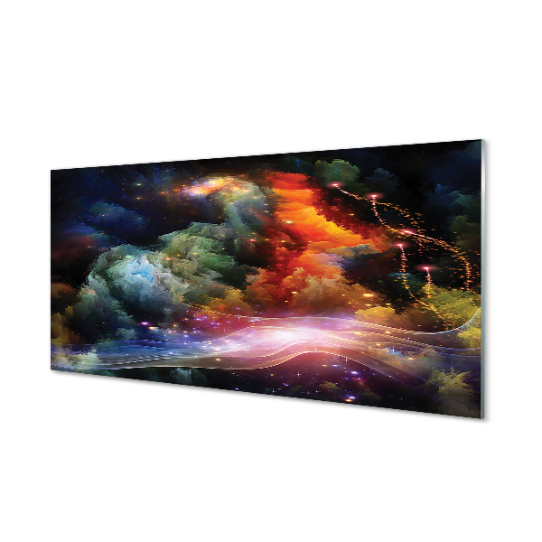 Painel de vidro Padrões fractais abstratos