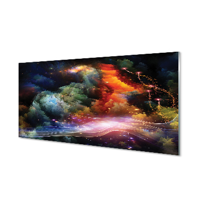 Painel de vidro Padrões fractais abstratos