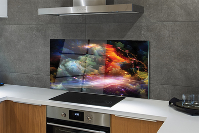 Painel de vidro Padrões fractais abstratos