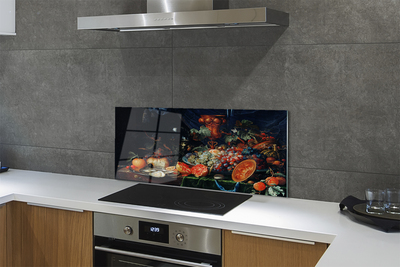 Painel de vidro Natureza morta com frutas