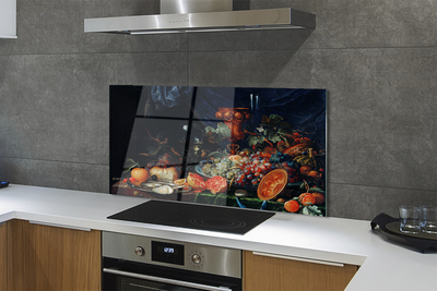 Painel de vidro Natureza morta com frutas