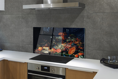 Painel de vidro Natureza morta com frutas