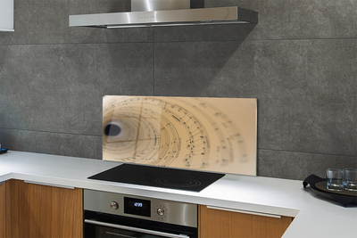 Painel de vidro Partitura