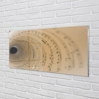 Painel de vidro Partitura