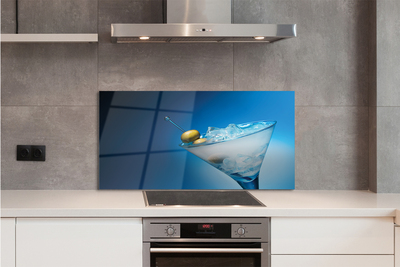 Painel de vidro Um copo de azeitonas