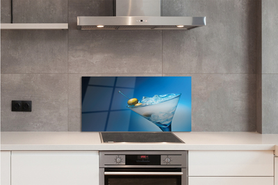 Painel de vidro Um copo de azeitonas