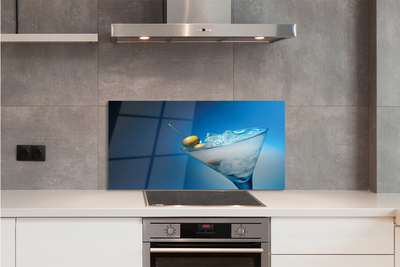 Painel de vidro Um copo de azeitonas