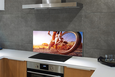 Painel de vidro Estrada de mountain bike oeste