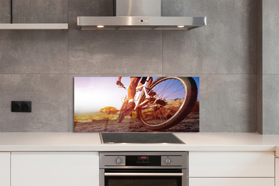 Painel de vidro Estrada de mountain bike oeste