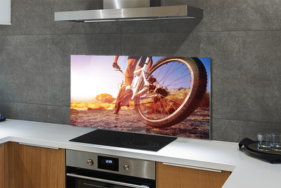 Painel de vidro Estrada de mountain bike oeste