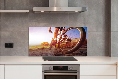 Painel de vidro Estrada de mountain bike oeste