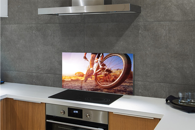 Painel de vidro Estrada de mountain bike oeste