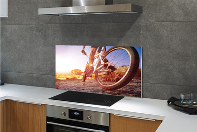 Painel de vidro Estrada de mountain bike oeste