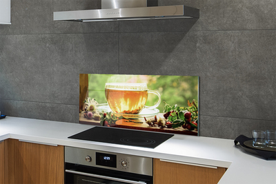 Painel de vidro Chá de ervas quente