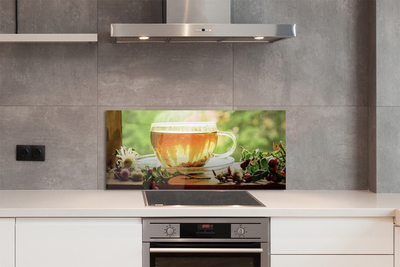 Painel de vidro Chá de ervas quente