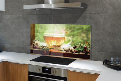 Painel de vidro Chá de ervas quente