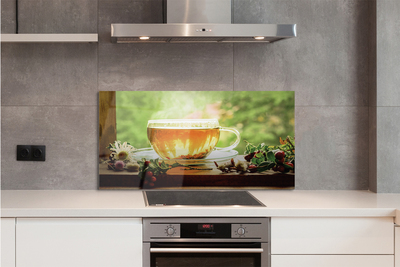 Painel de vidro Chá de ervas quente