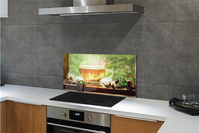 Painel de vidro Chá de ervas quente