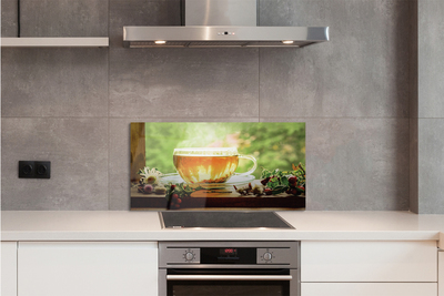 Painel de vidro Chá de ervas quente