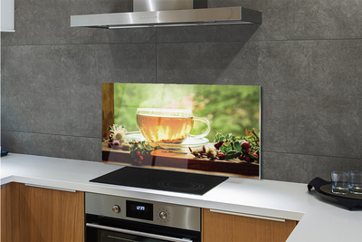 Painel de vidro Chá de ervas quente