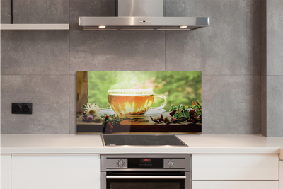 Painel de vidro Chá de ervas quente