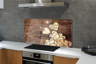 Painel de vidro Notas de coração