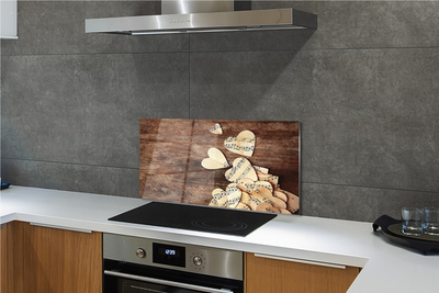 Painel de vidro Notas de coração