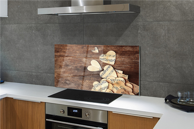 Painel de vidro Notas de coração