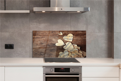 Painel de vidro Notas de coração