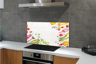 Painel de vidro Smoothies garrafas canudos espinafre