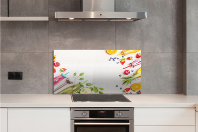 Painel de vidro Smoothies garrafas canudos espinafre