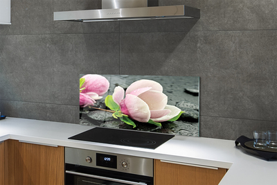 Painel de vidro Pedras de magnólia