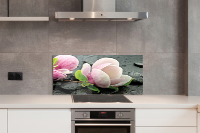 Painel de vidro Pedras de magnólia