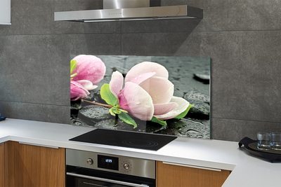 Painel de vidro Pedras de magnólia