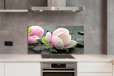 Painel de vidro Pedras de magnólia