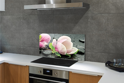 Painel de vidro Pedras de magnólia