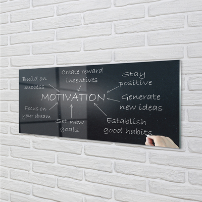 Painel de vidro Quadro de motivação
