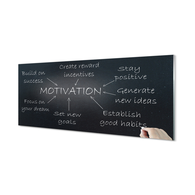 Painel de vidro Quadro de motivação