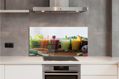 Painel de vidro Coquetéis de frutas e vegetais