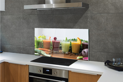 Painel de vidro Coquetéis de frutas e vegetais